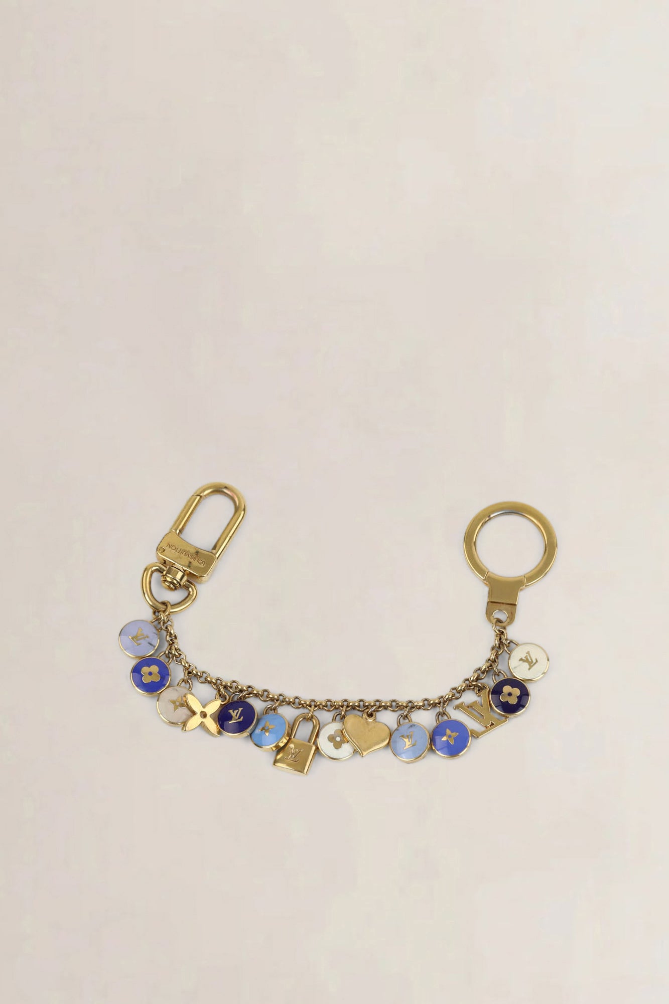 Louis Vuitton Blue Pastilles Key Bag Charm