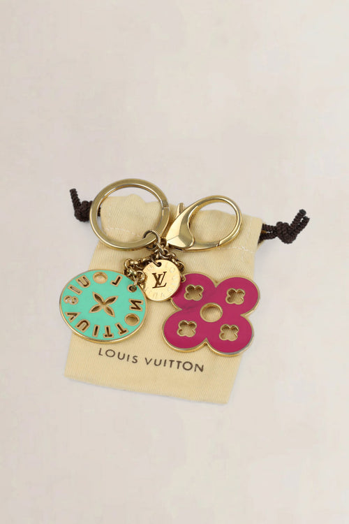 Louis Vuitton Pink/Green Key Holder Charm