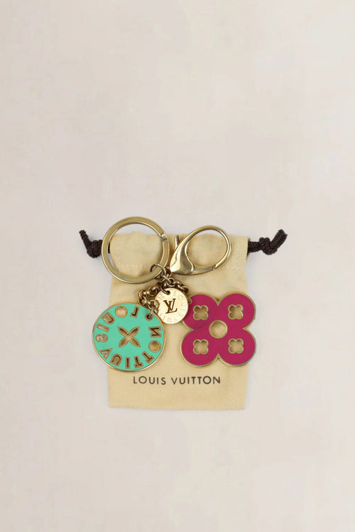 Louis Vuitton Pink/Green Key Holder Charm