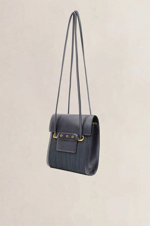 Delvaux blauwe Toile De Cuir Thermidore crossbodytas