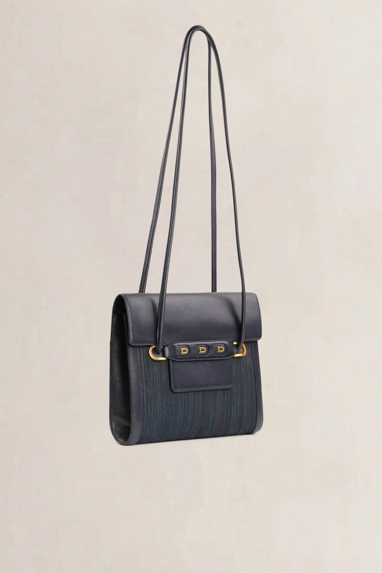 Delvaux blauwe Toile De Cuir Thermidore crossbodytas