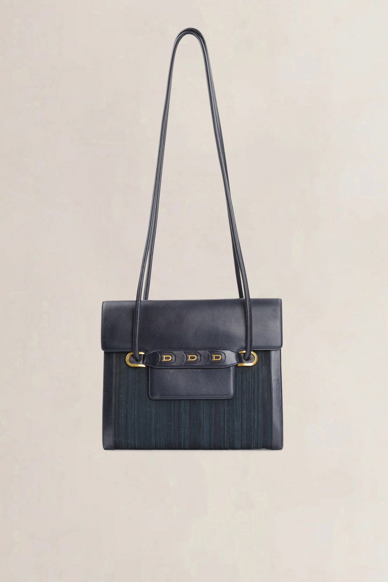 Delvaux blauwe Toile De Cuir Thermidore crossbodytas