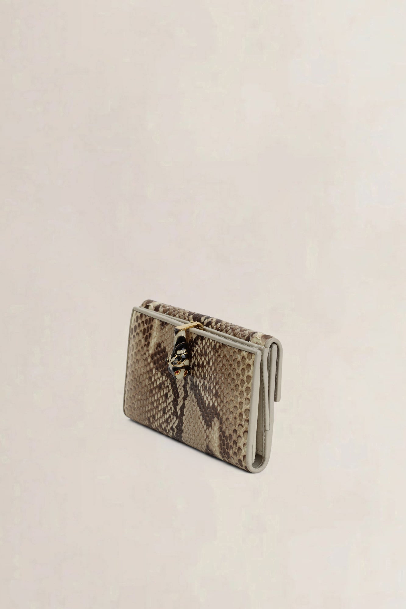 Gucci Python Continental Tiger Head Wallet