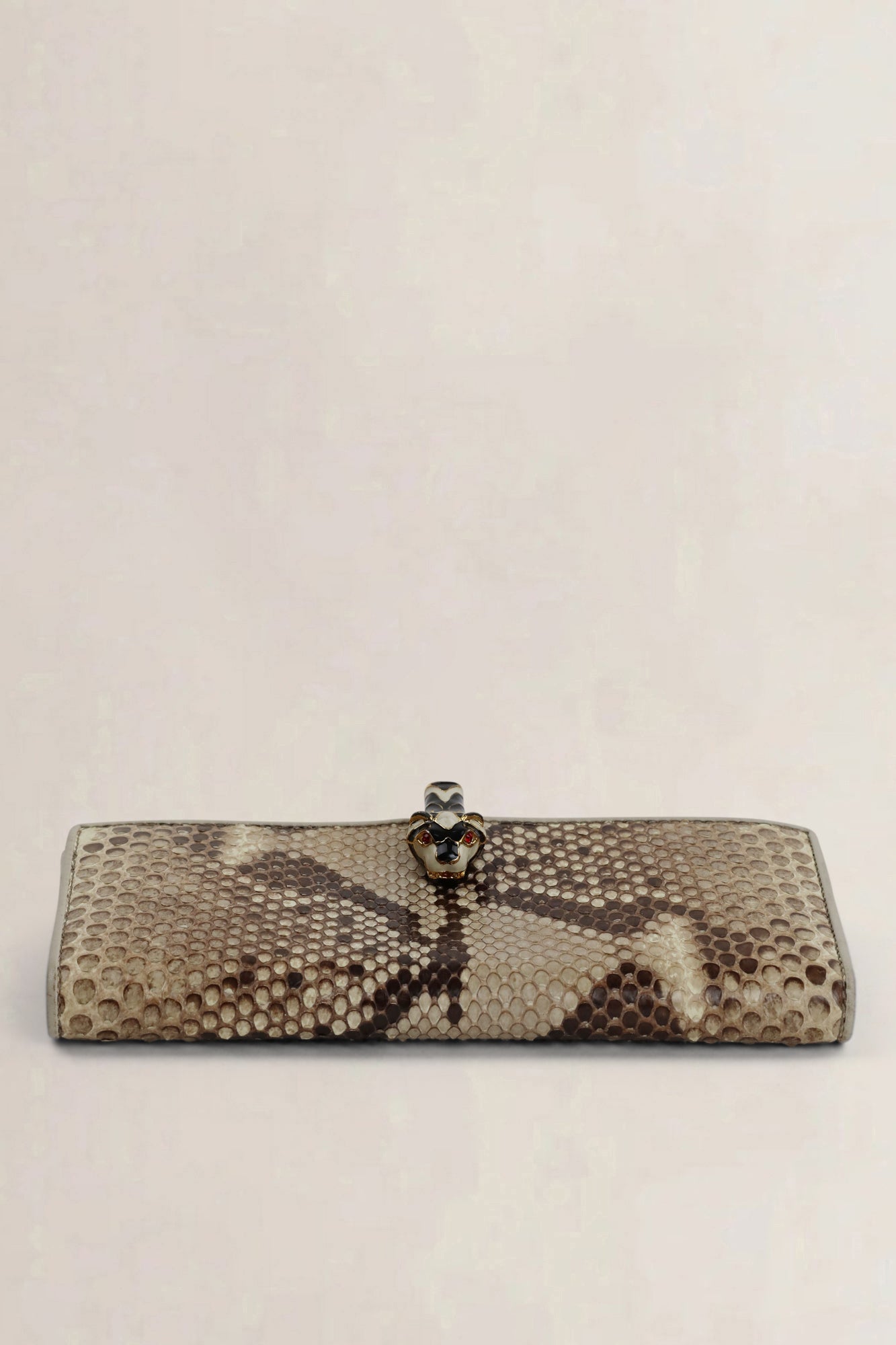 Gucci Python Continental Tiger Head Wallet