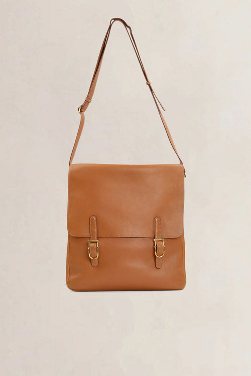 Delvaux Camel Kot Kot Messenger Crossbody Bag