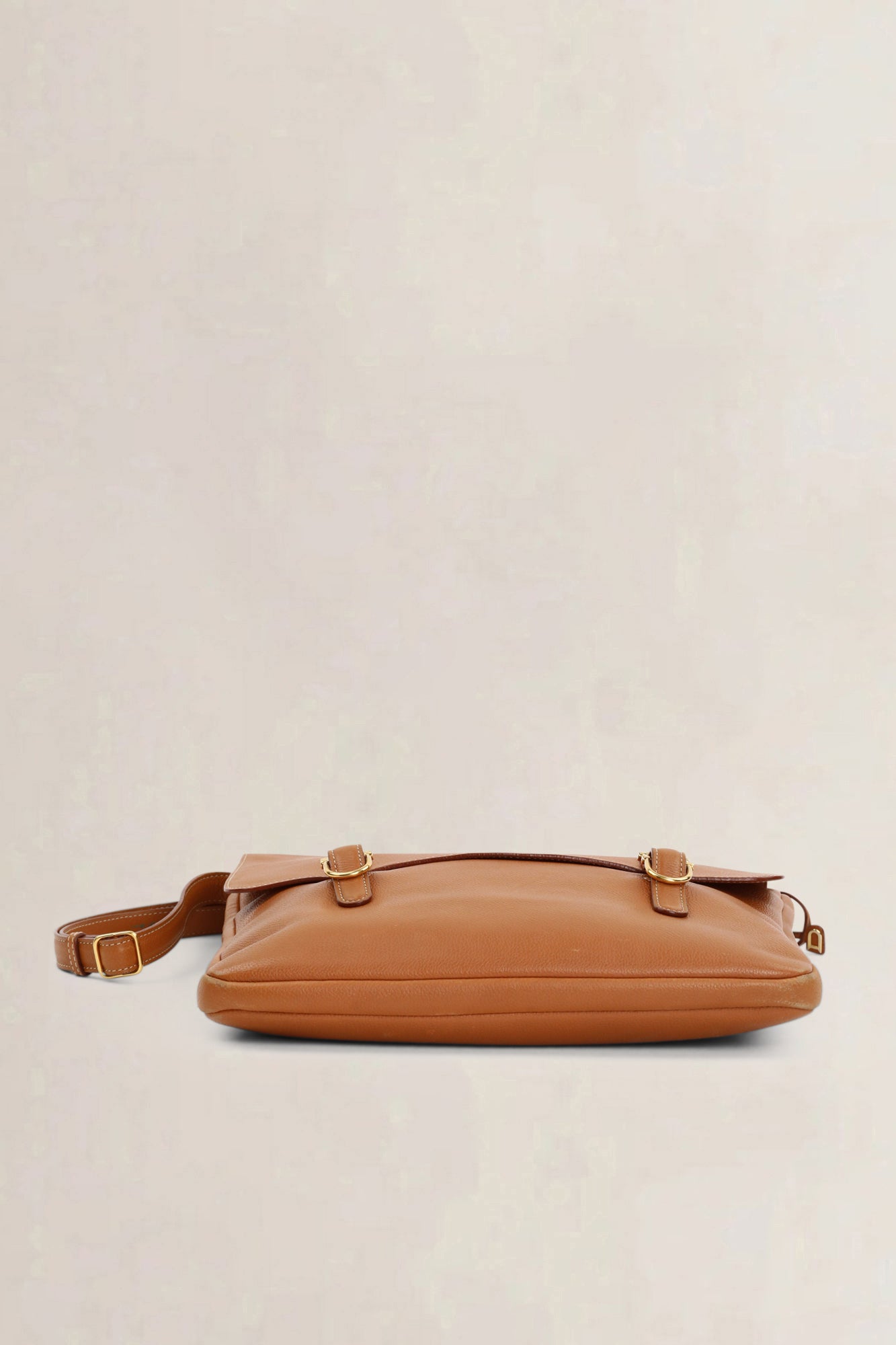 Delvaux Camel Kot Kot Messenger Crossbody Bag