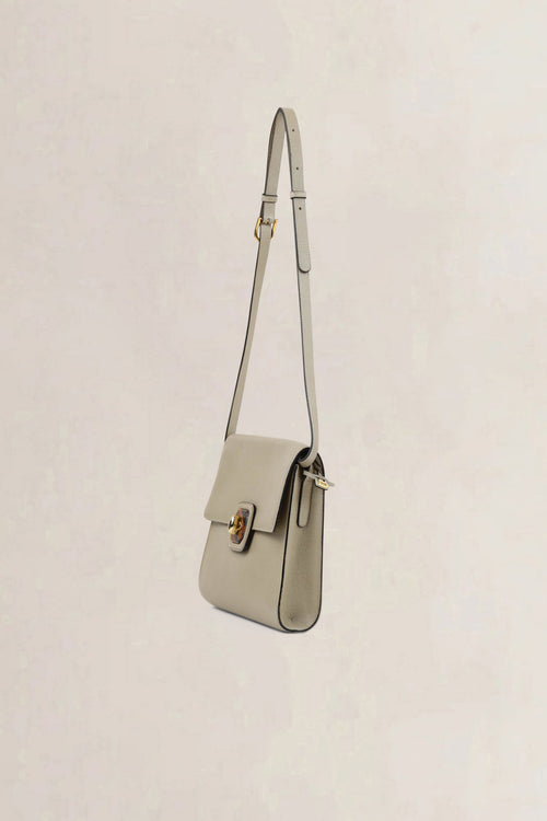Delvaux Creme Turnlock Crossbody Bag