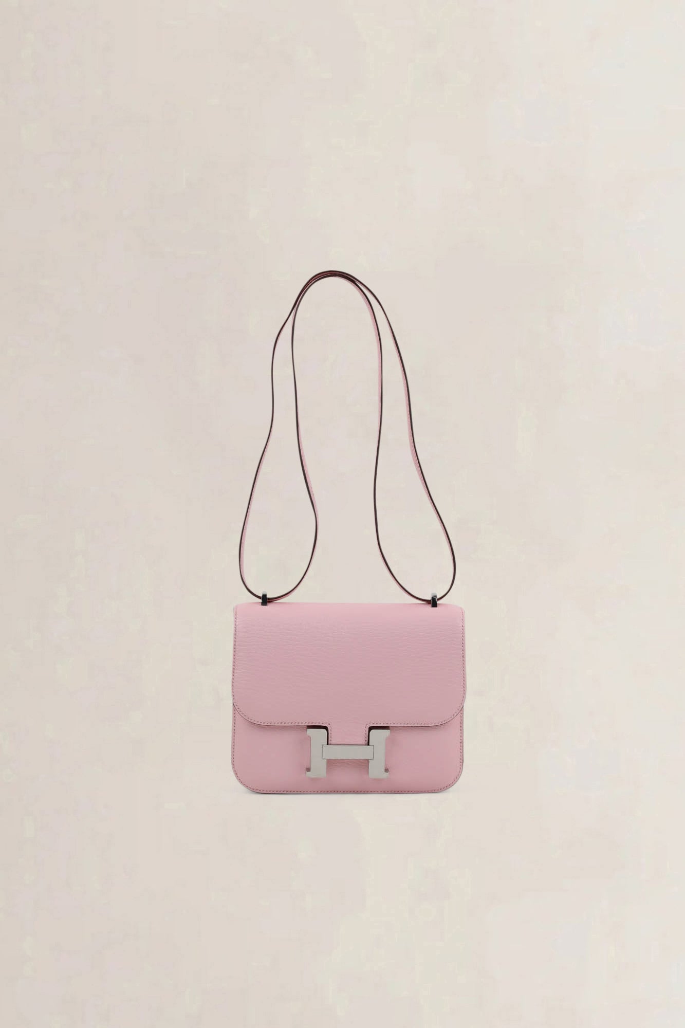 Hermès Constance Mini Chèvre Rose Sakura Crossbody Bag