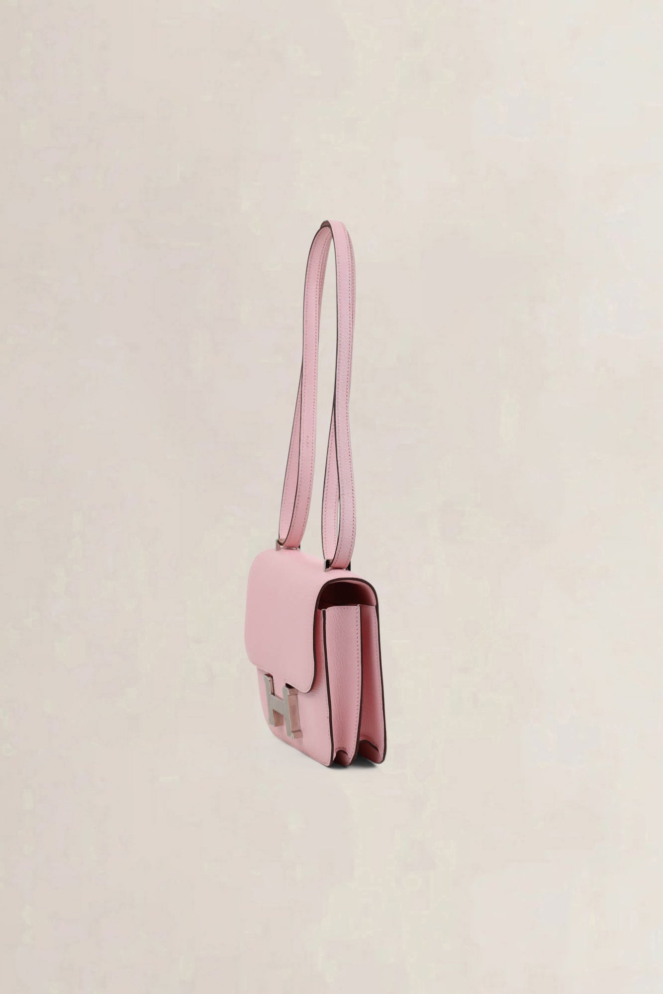 Hermès Constance Mini Chèvre Rose Sakura Crossbody Bag