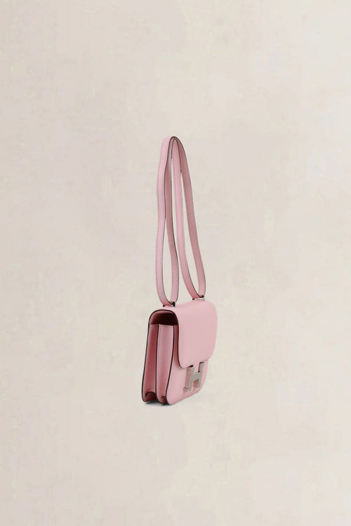 Hermès Constance Mini Chèvre Rose Sakura Crossbody Bag