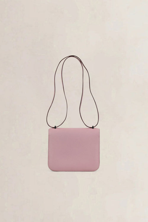 Hermès Constance Mini Chèvre Rose Sakura Crossbody Bag