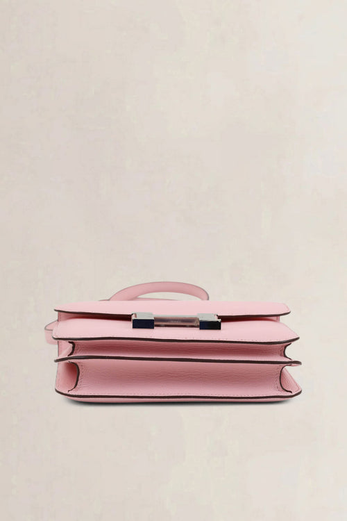 Hermès Constance Mini Chèvre Rose Sakura Crossbody Bag