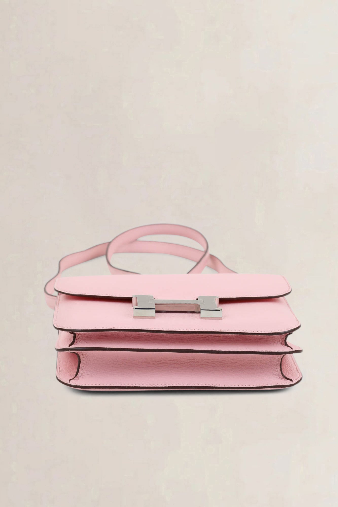Hermès Constance Mini Chèvre Rose Sakura Crossbody Bag