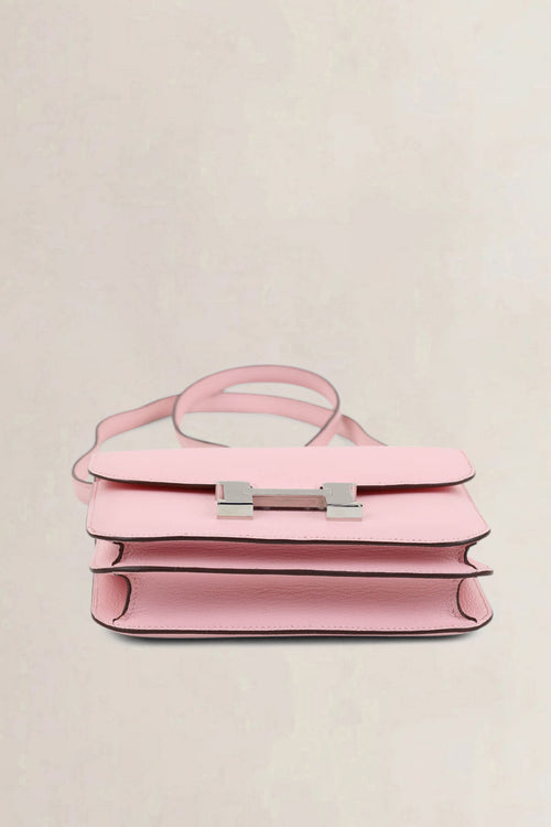 Hermès Constance Mini Chèvre Rose Sakura Crossbody Bag