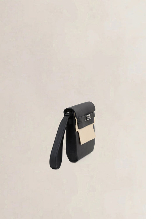 Hermès Black Kelly Dépêches 25 Pouch