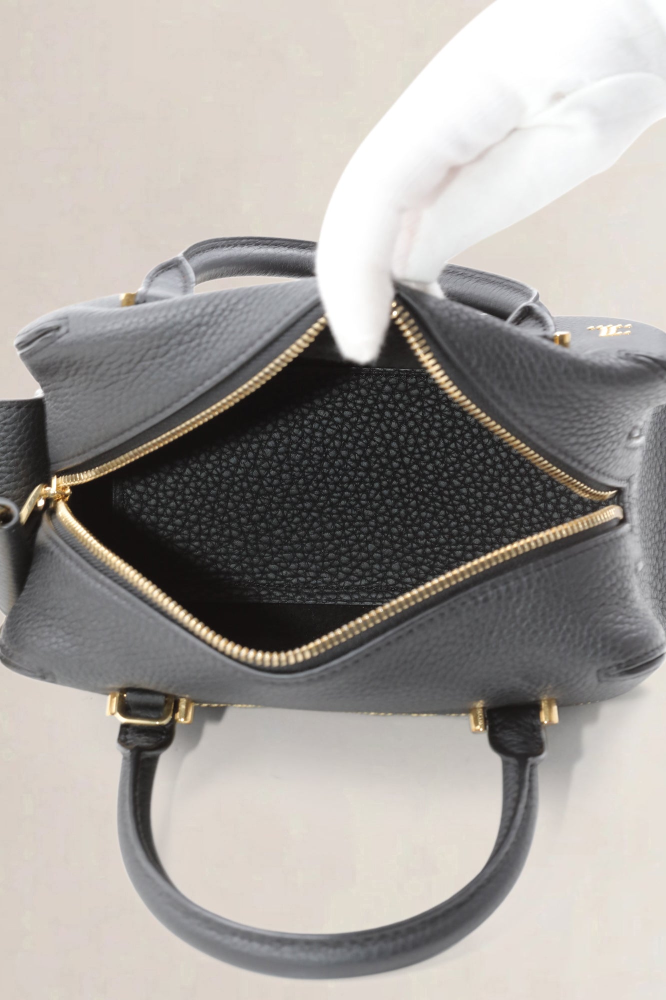 Delvaux Black Cool Box "1829" Studs Crossbody Bag