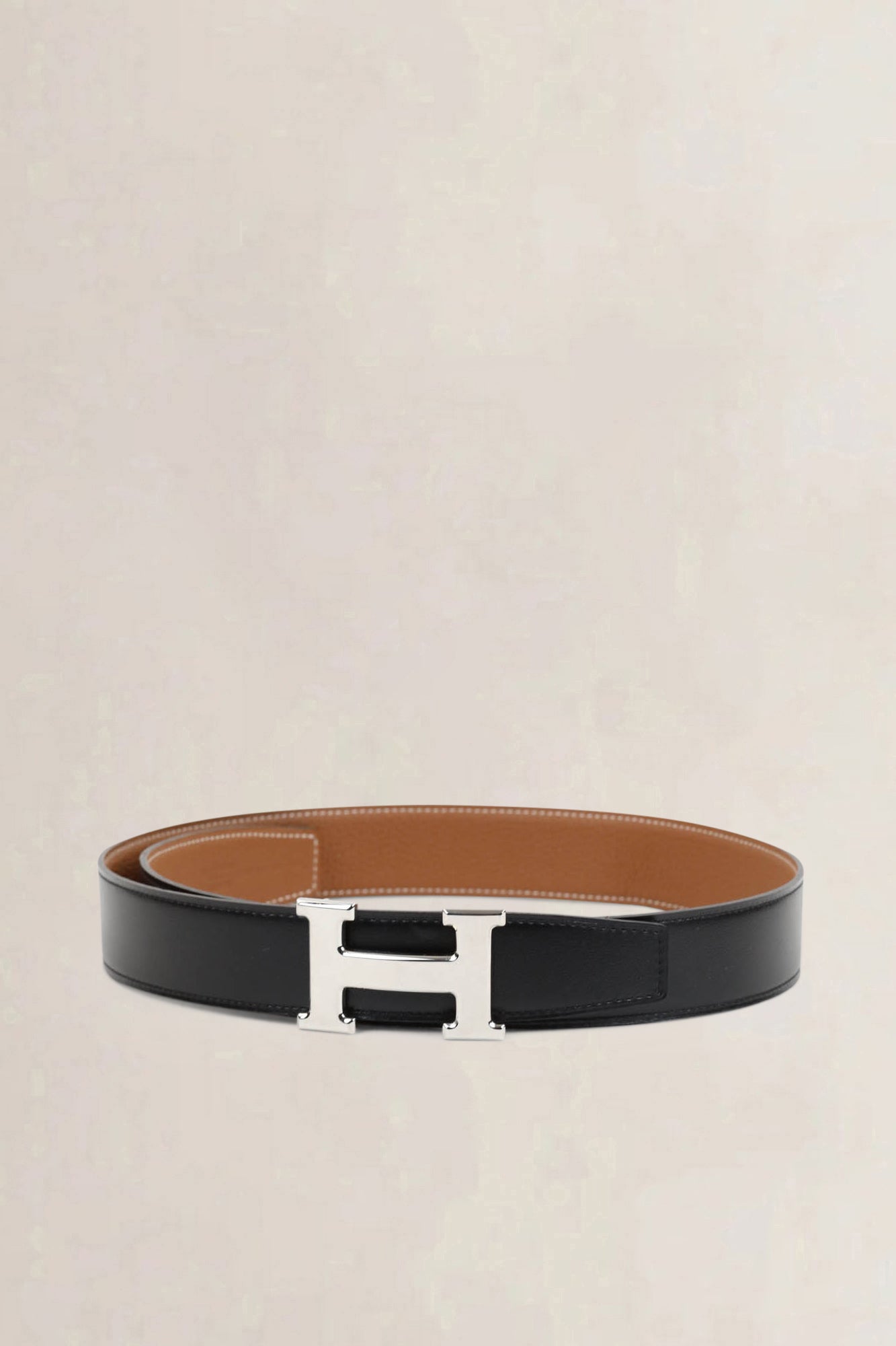 Hermès Reversible H Black/Gold Belt 80