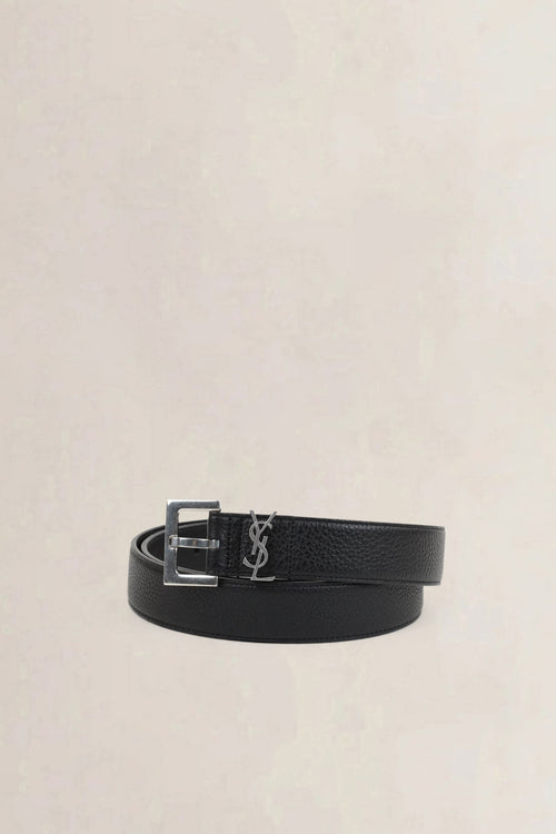 YSL Black Cassandre Belt