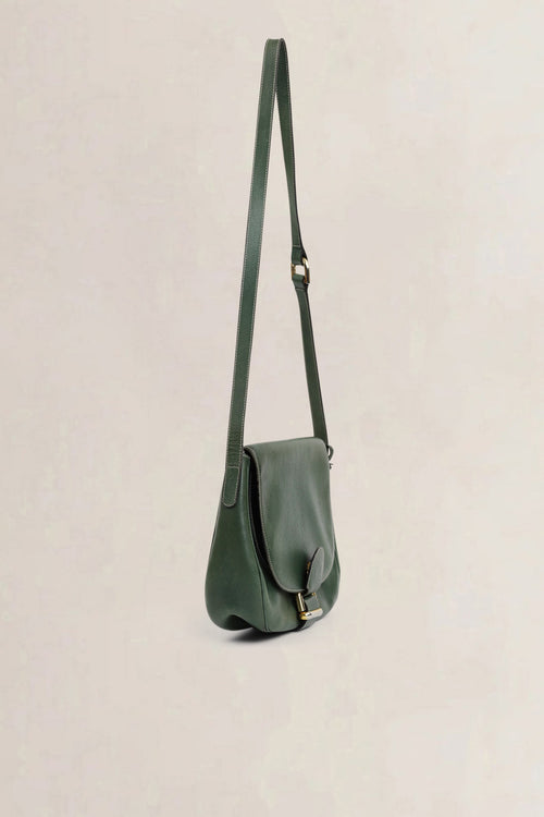 Delvaux Green Leather Crossbody Bag