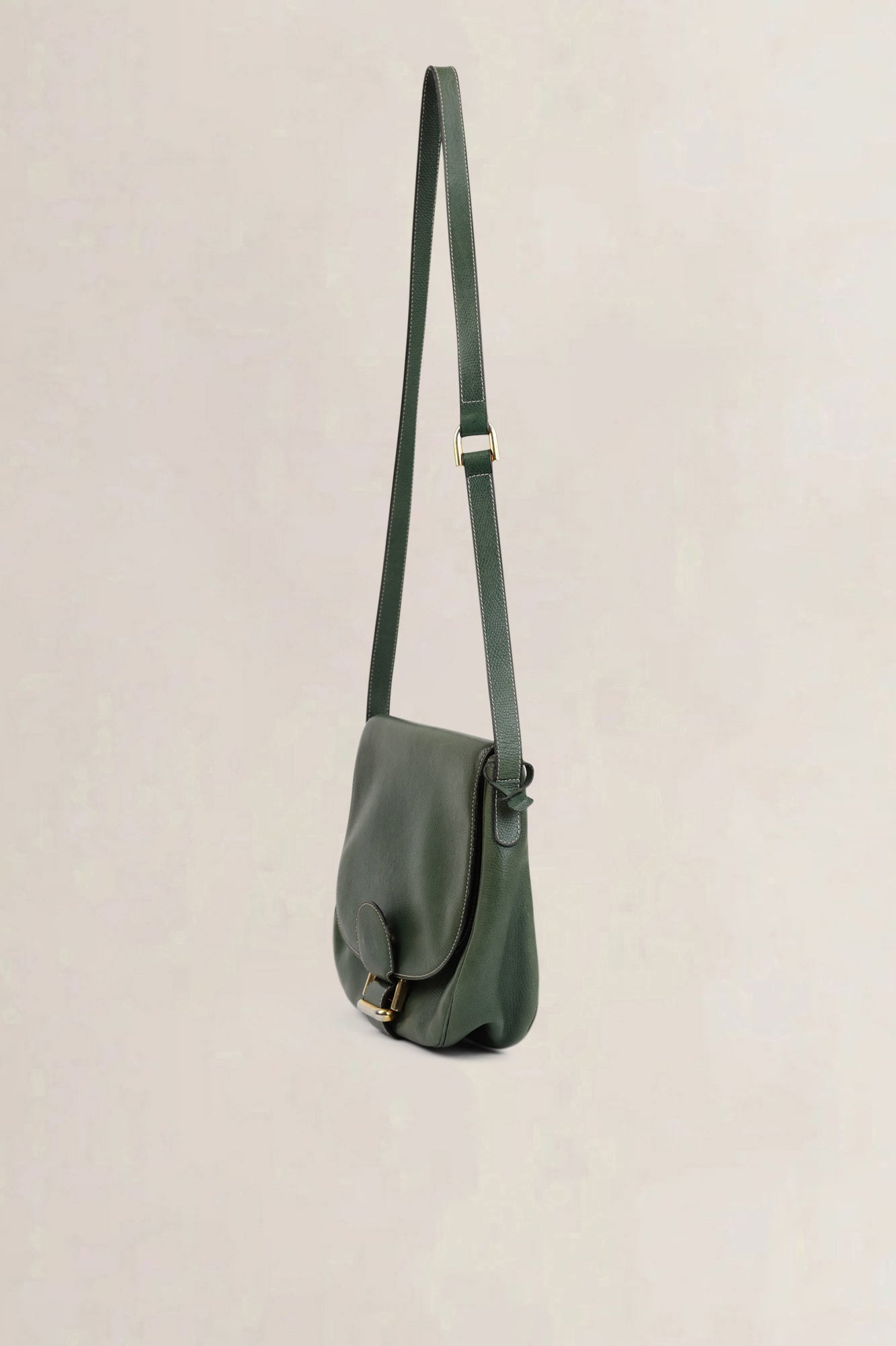 Delvaux Green Leather Crossbody Bag