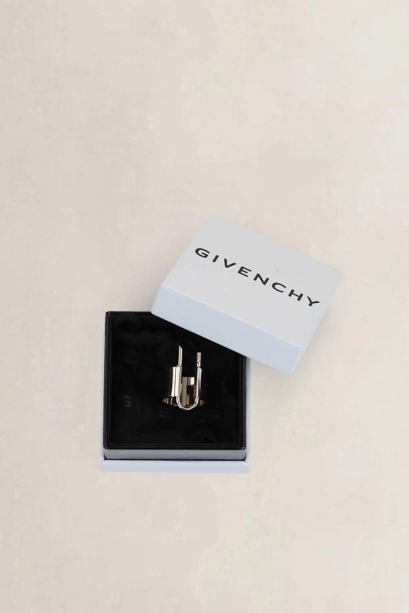 Givenchy U-Lock Silver-tone Ring