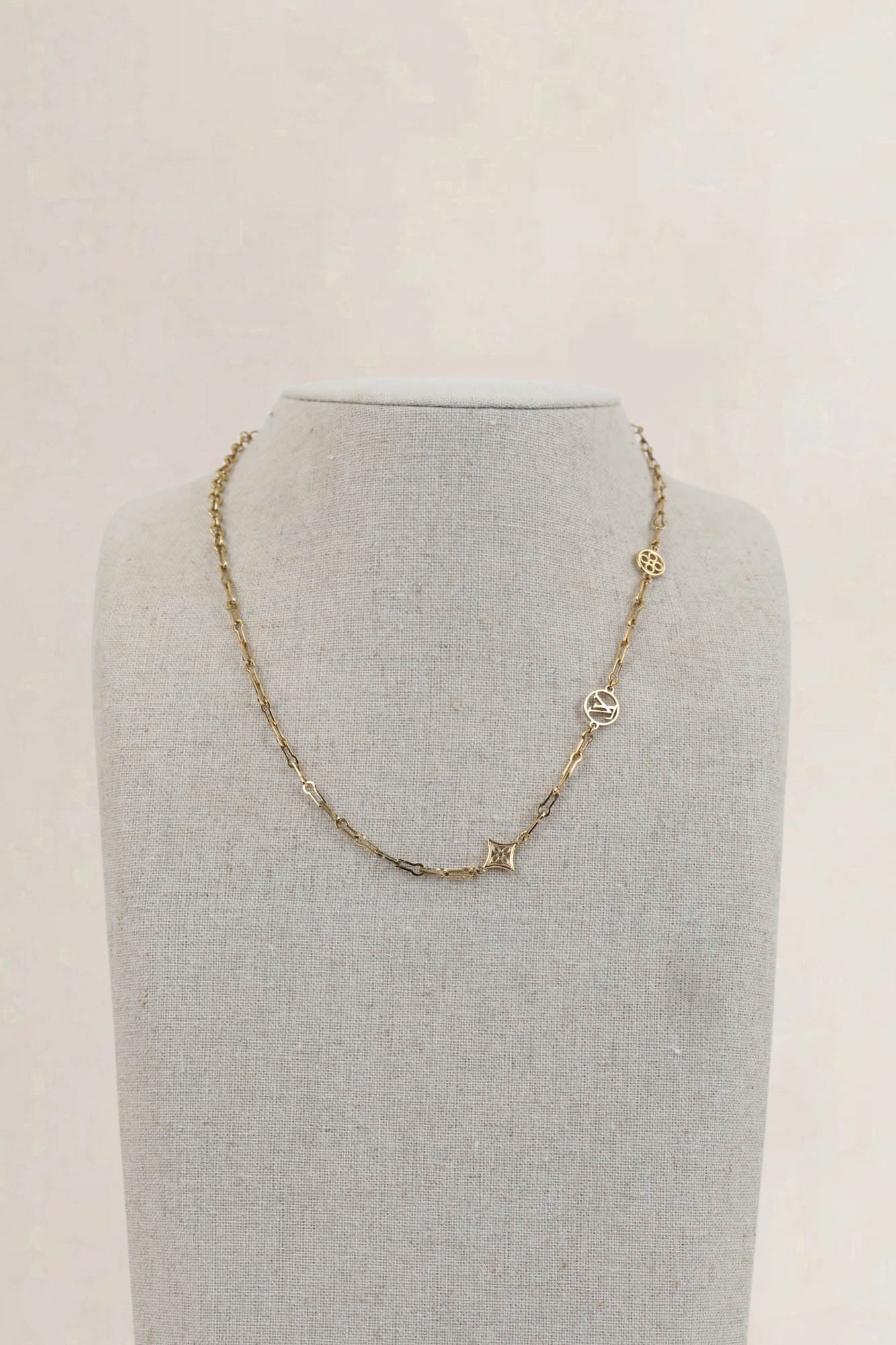 Louis Vuitton Forever Young Golden Metal Necklace