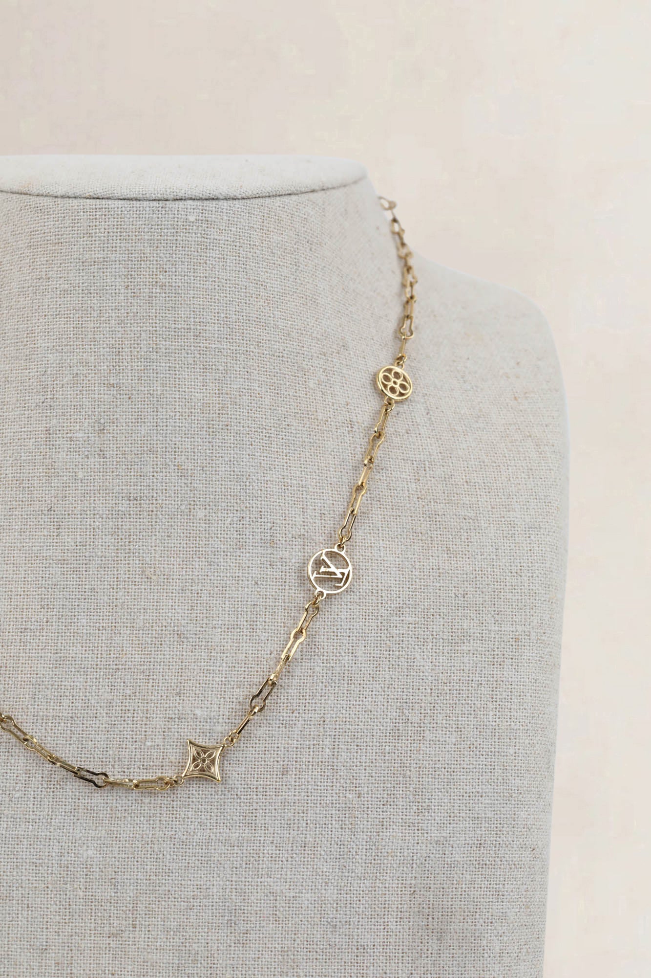 Louis Vuitton Forever Young Golden Metal Necklace