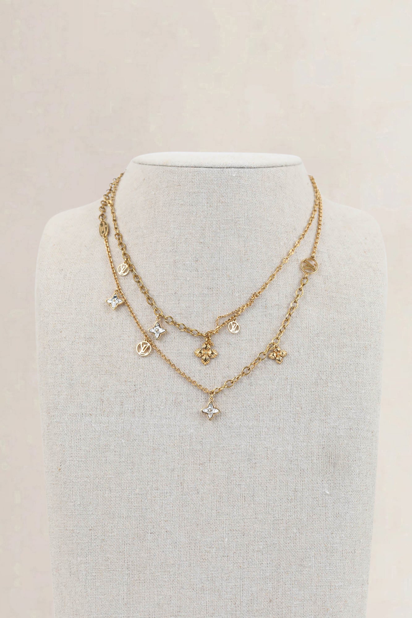 Louis Vuitton Blooming Strass Double Strand Necklace