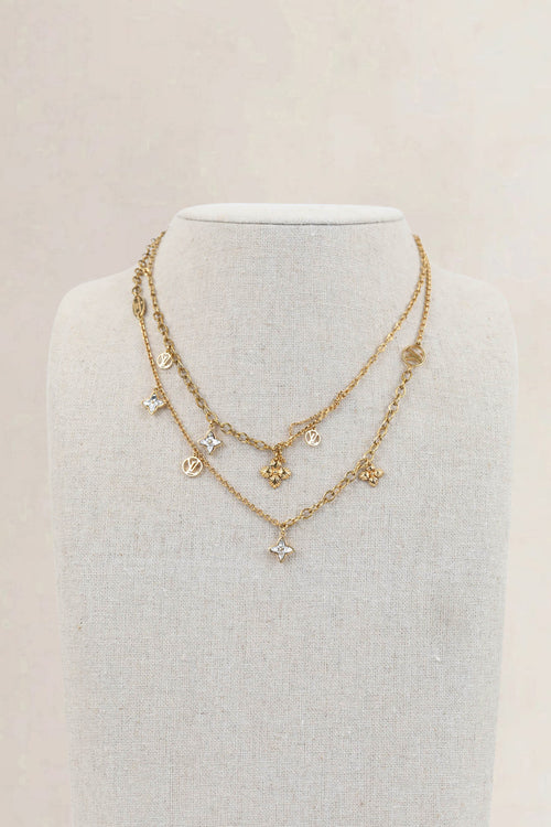 Louis Vuitton Blooming Strass Double Strand Necklace