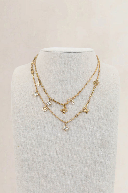 Louis Vuitton Blooming Strass Double Strand Necklace