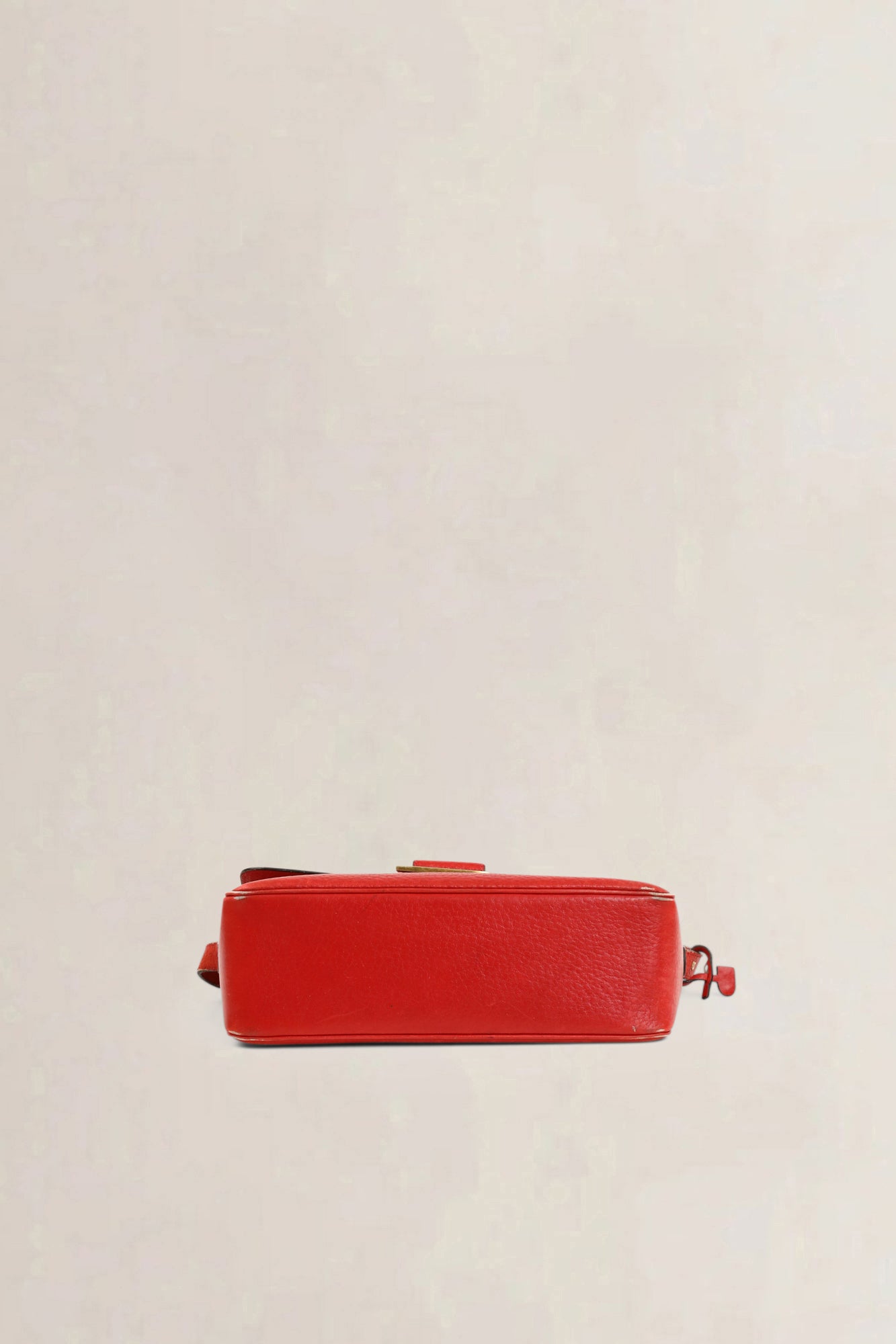 Delvaux Red Leather Poirier Crossbody Bag