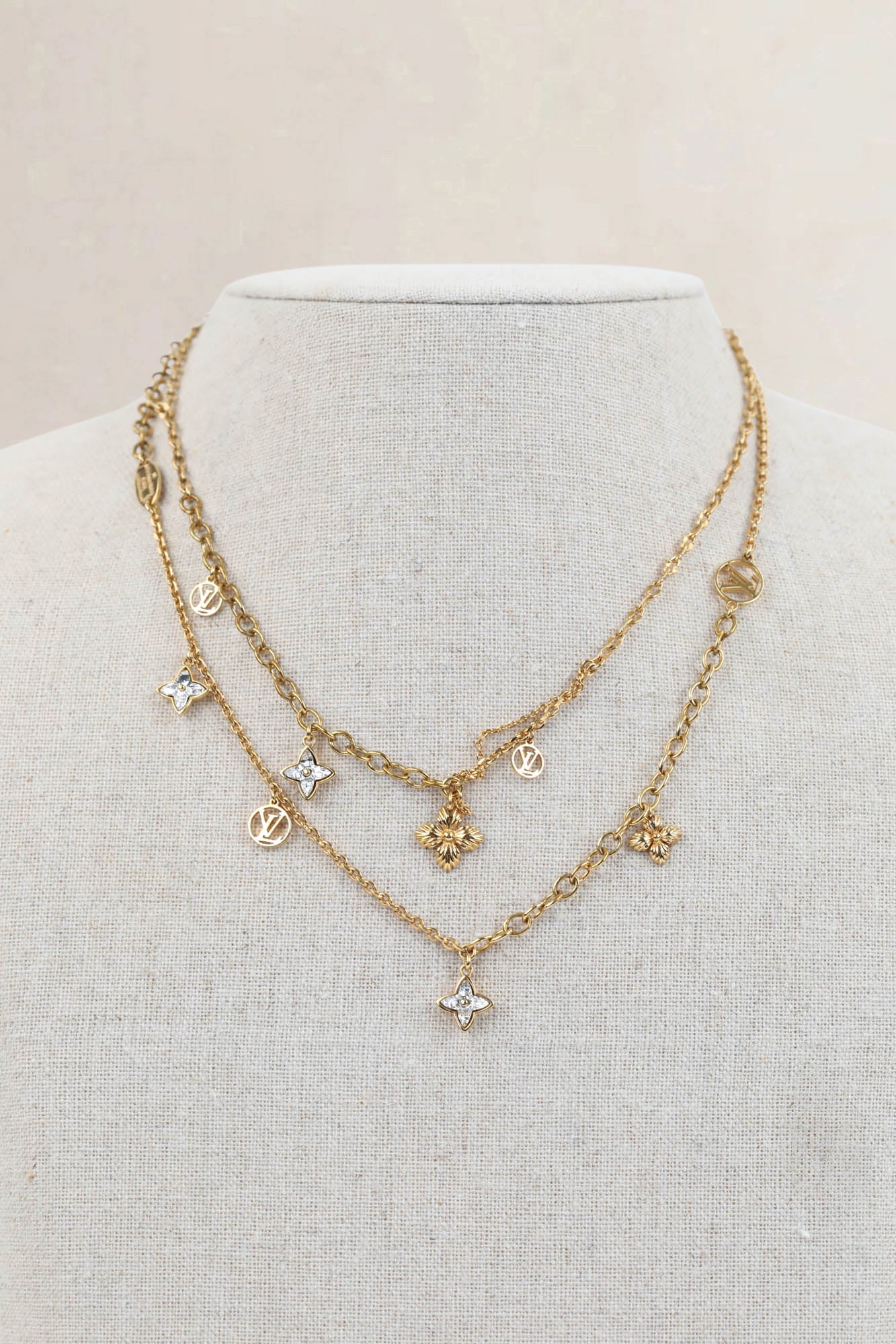 Louis Vuitton Blooming Strass Double Strand Necklace