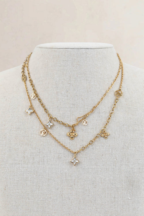 Louis Vuitton Blooming Strass Double Strand Necklace