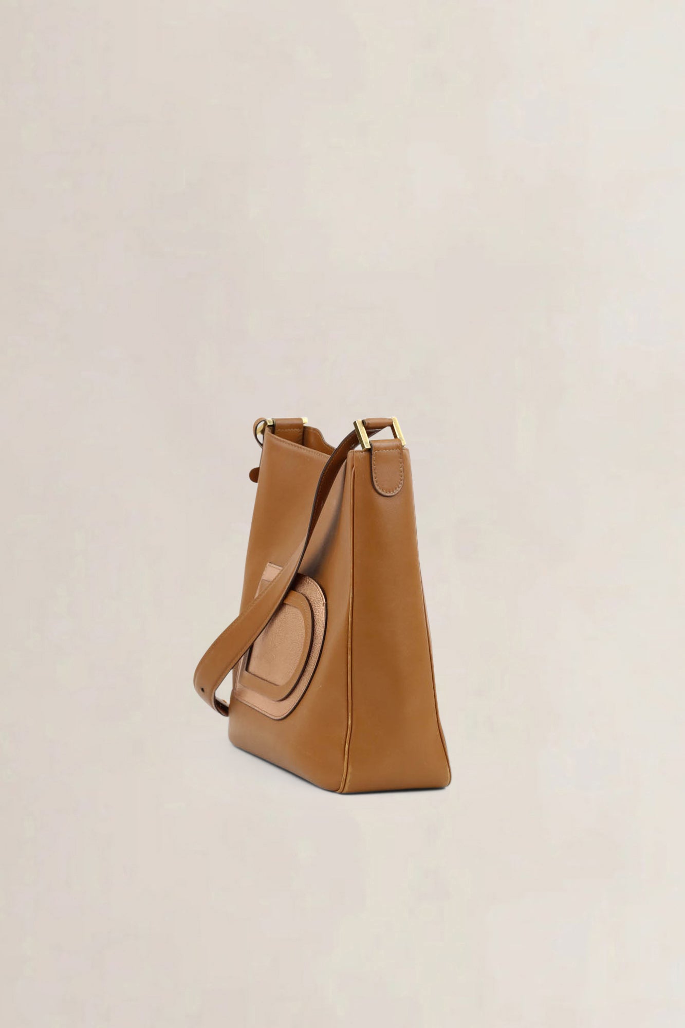 Delvaux Camel Hobo Allure Louise Shoulder Bag