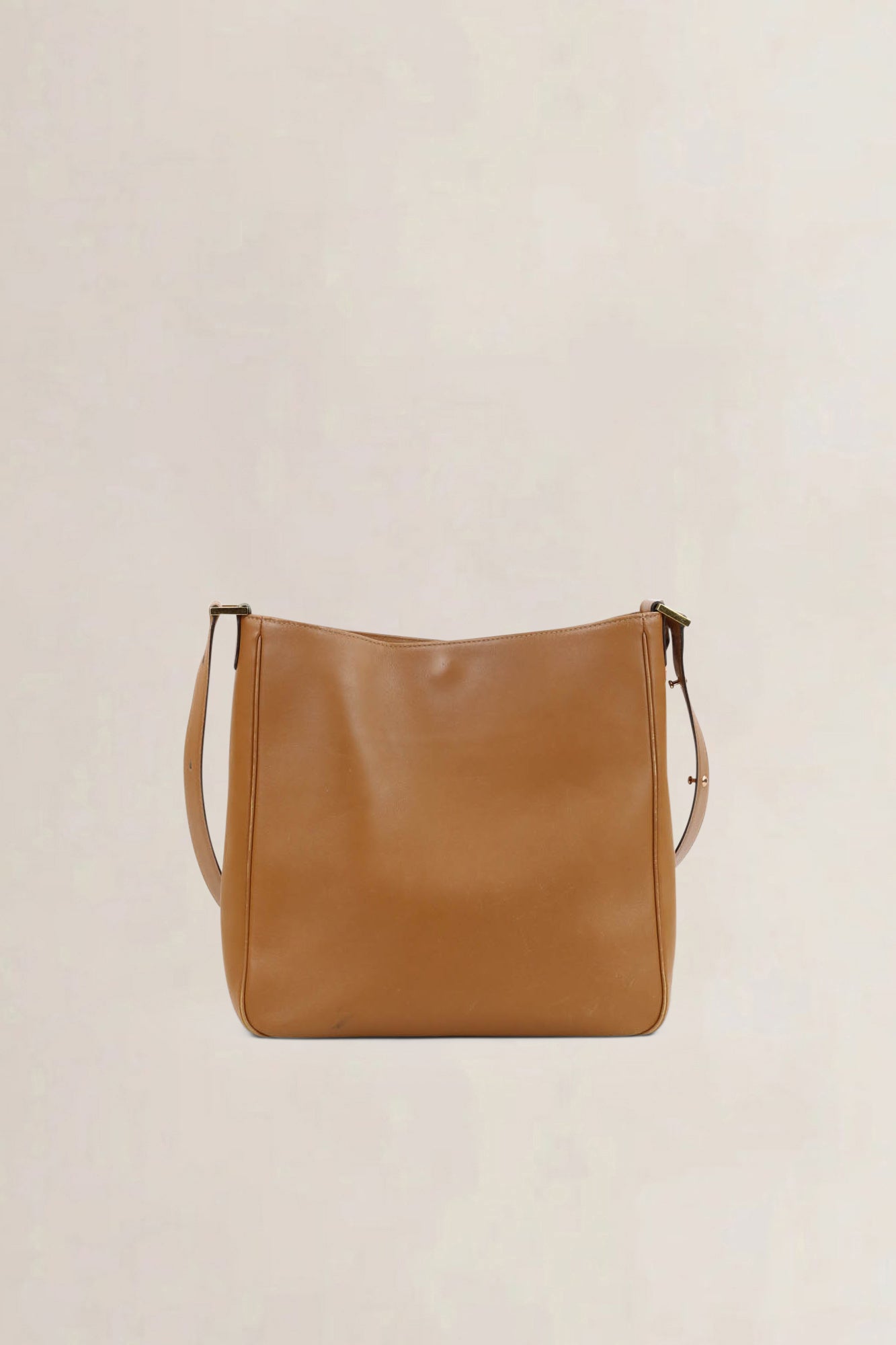Delvaux Camel Hobo Allure Louise Shoulder Bag