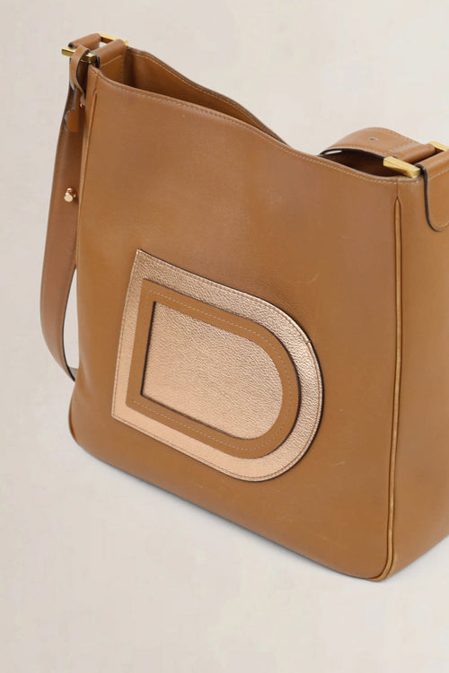 Delvaux Camel Hobo Allure Louise Shoulder Bag