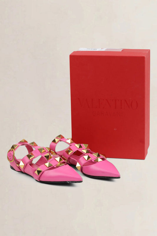 Valentino Garavani Pink Rockstud Sandals