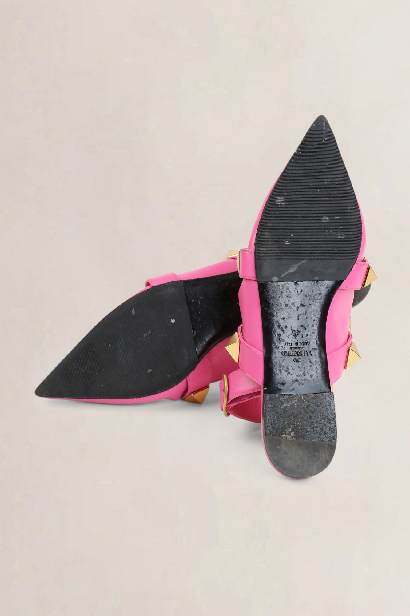 Valentino Garavani Pink Rockstud Sandals