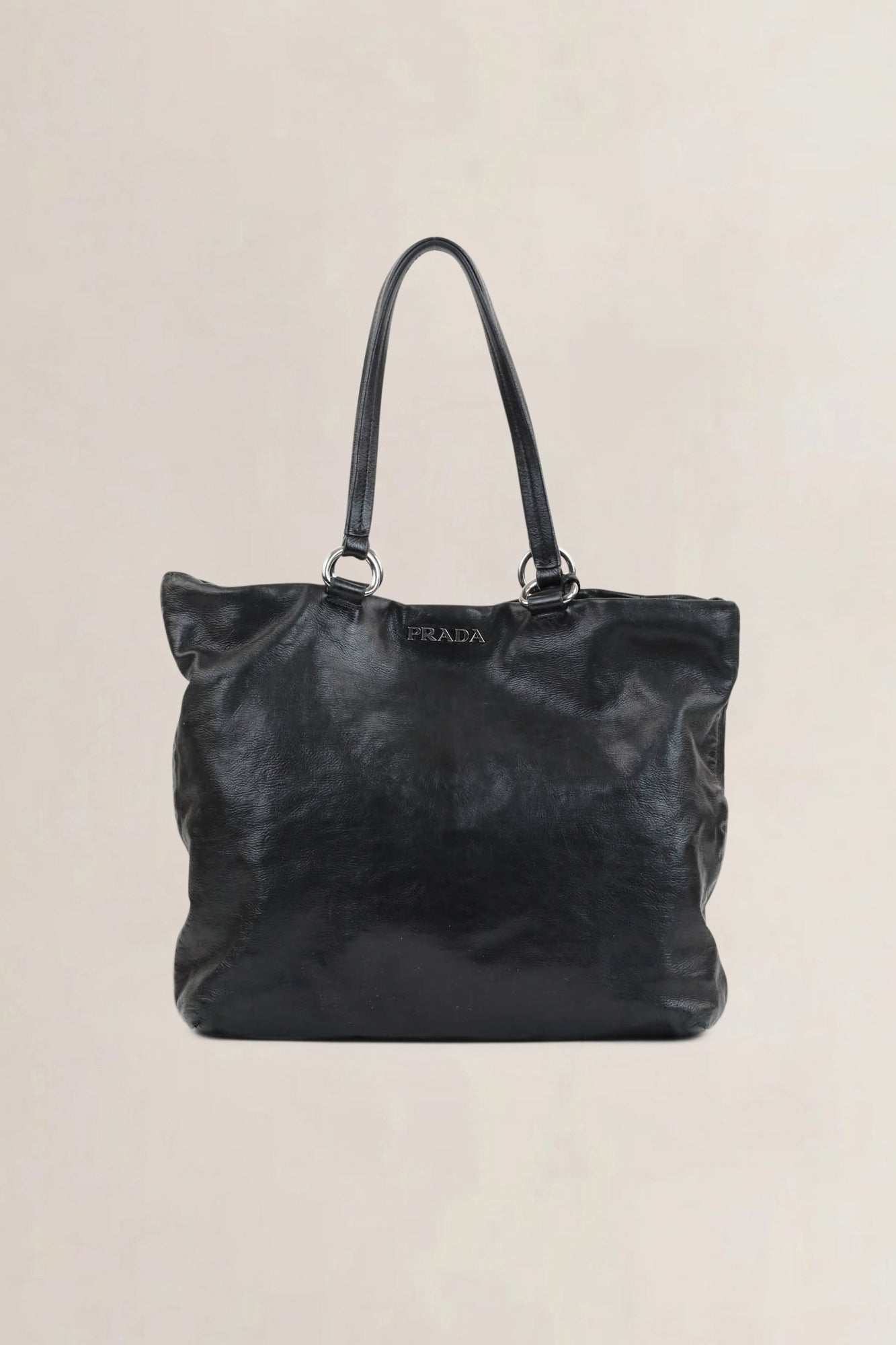 Prada Black Leather Shoulder Bag