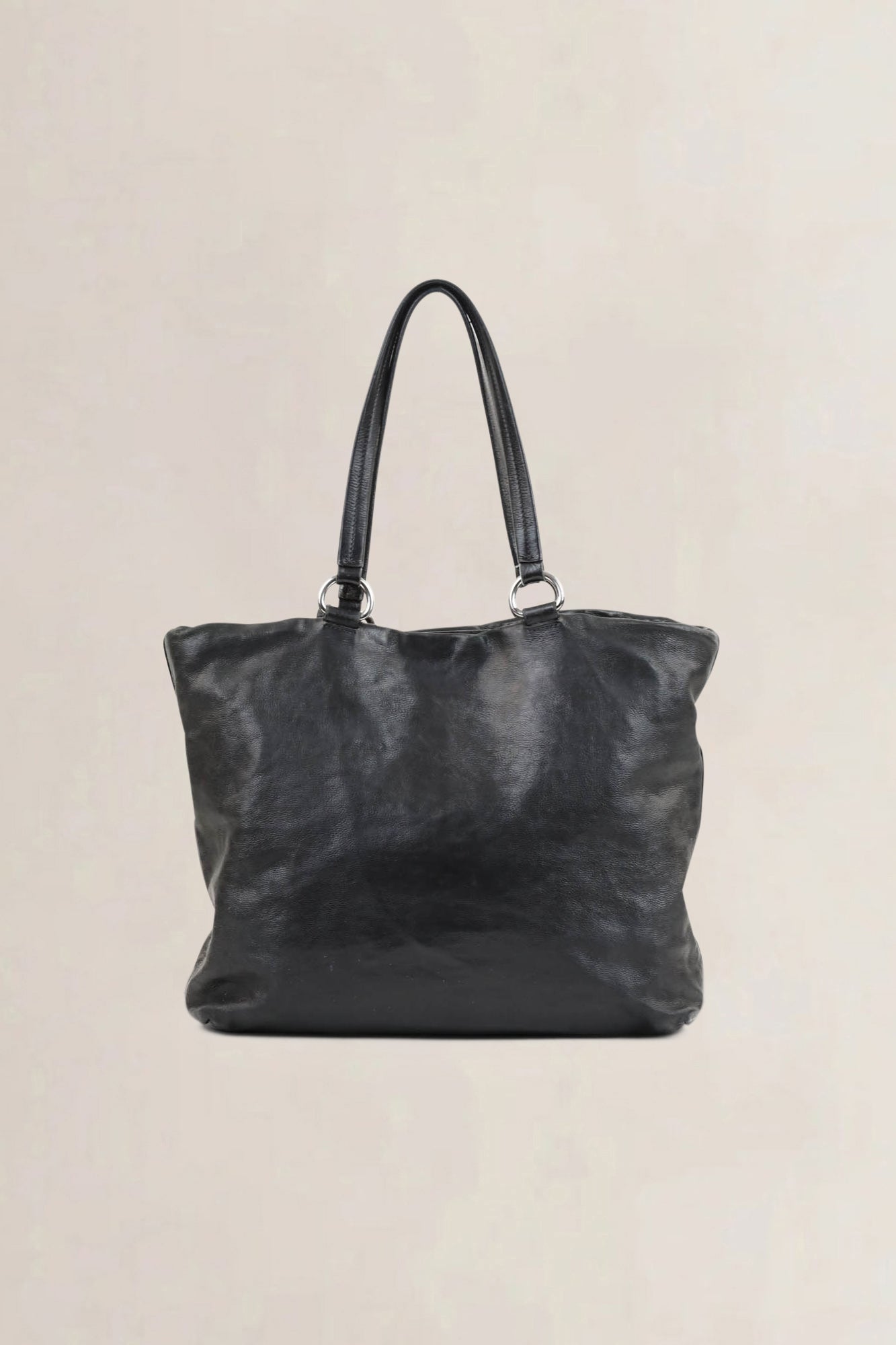 Prada Black Leather Shoulder Bag