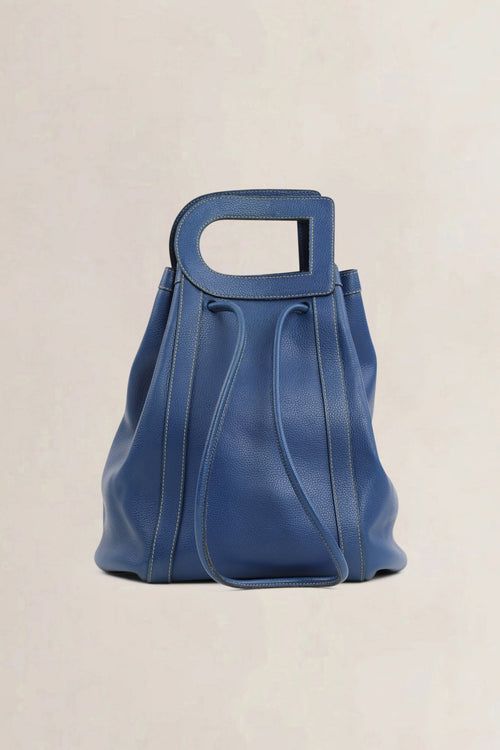 Delvaux Blue Leather Punch Shoulder Bag