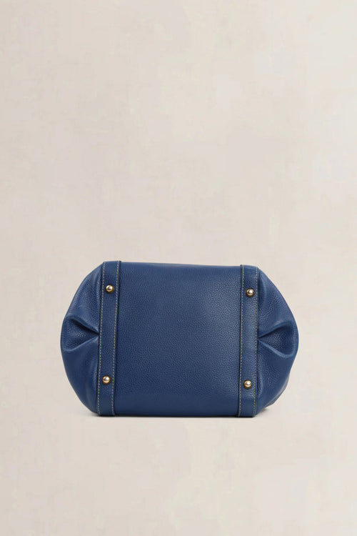 Delvaux Blue Leather Punch Shoulder Bag