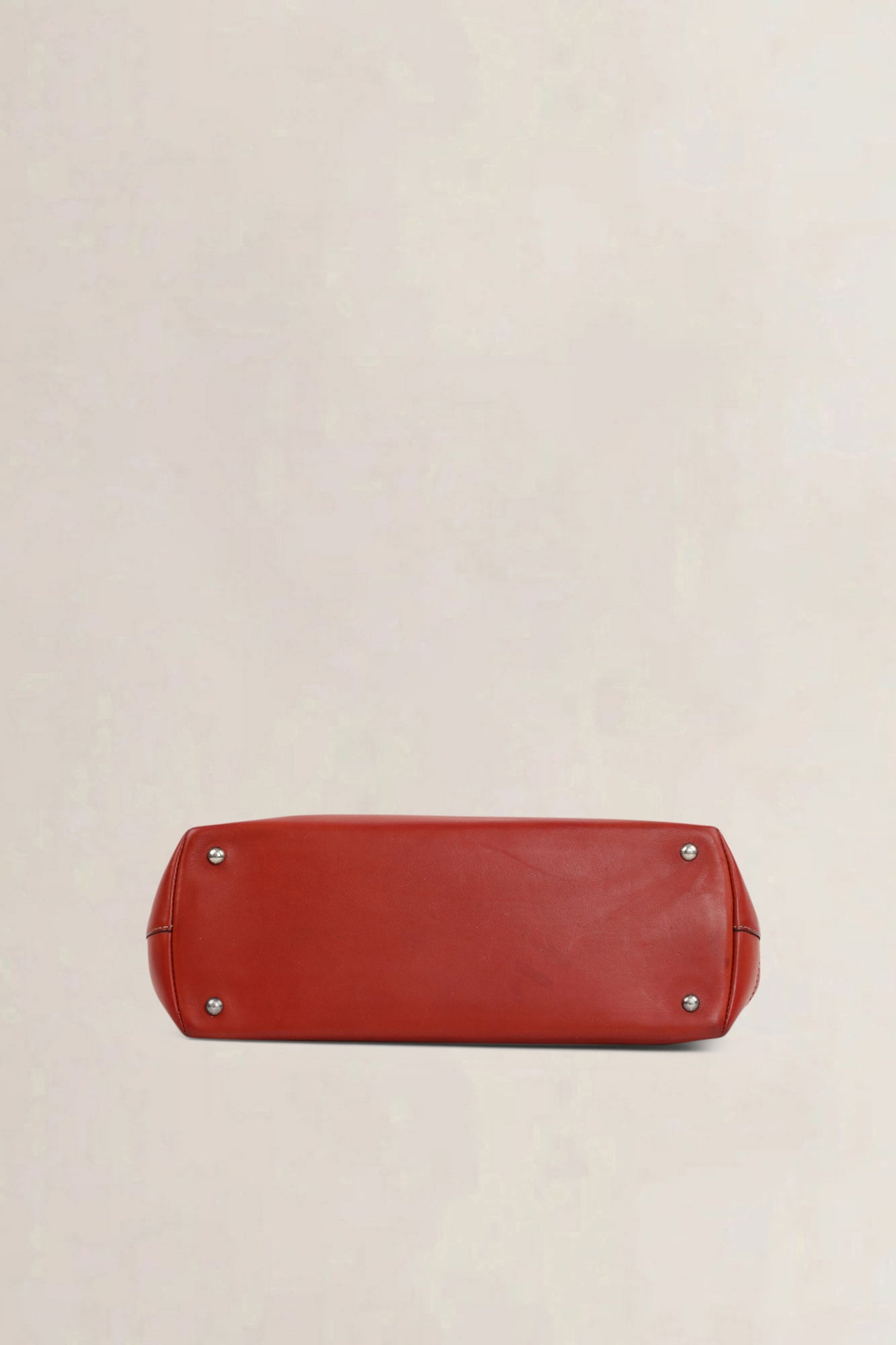 Deux de Delvaux Red Top Handle Bag