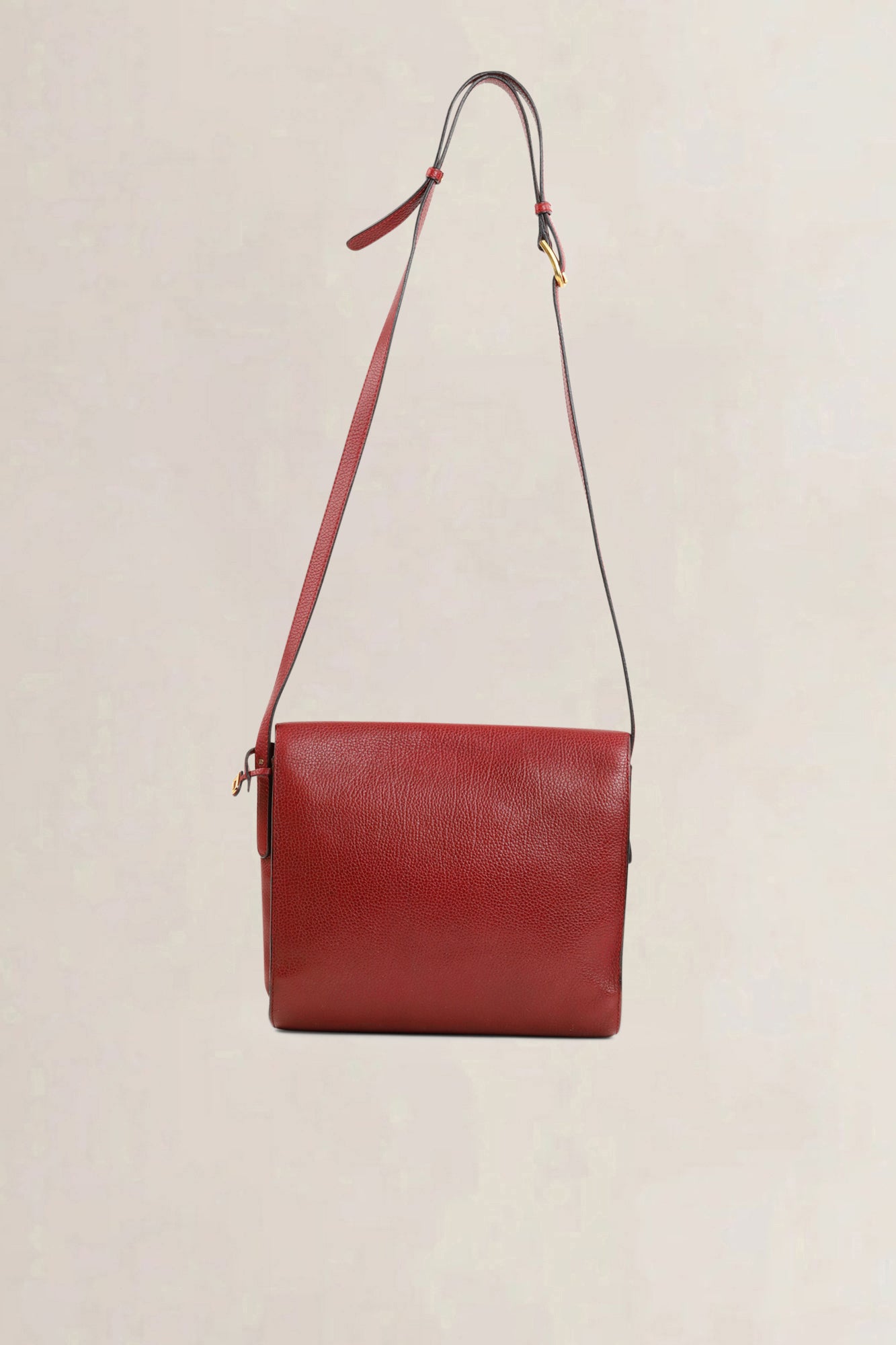 Delvaux Red Turnlock Crossbody Bag