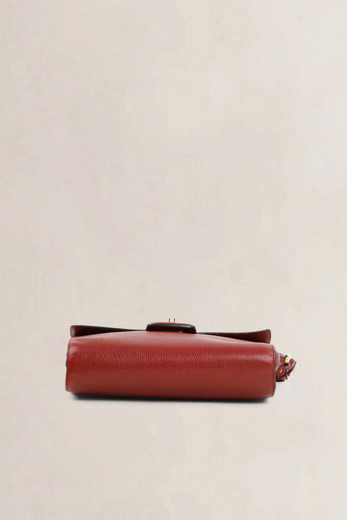 Delvaux Red Turnlock Crossbody Bag