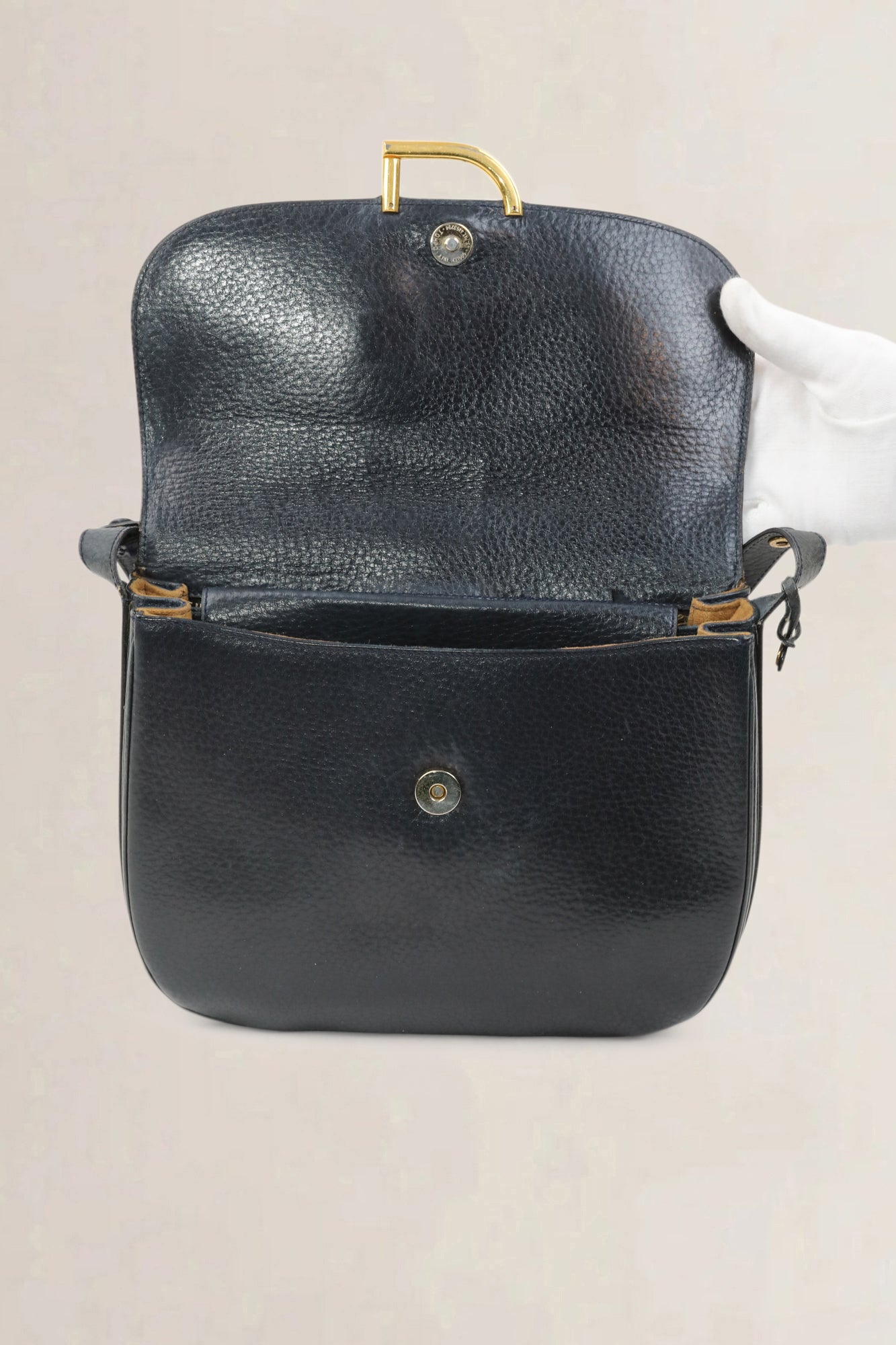 Delvaux Blue Leather Diligent Crossbody Bag