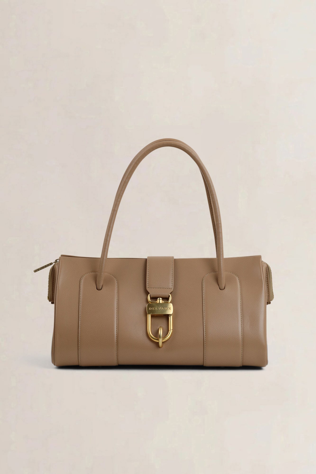 Delvaux Taupe Le Georges GM Shoulder Bag