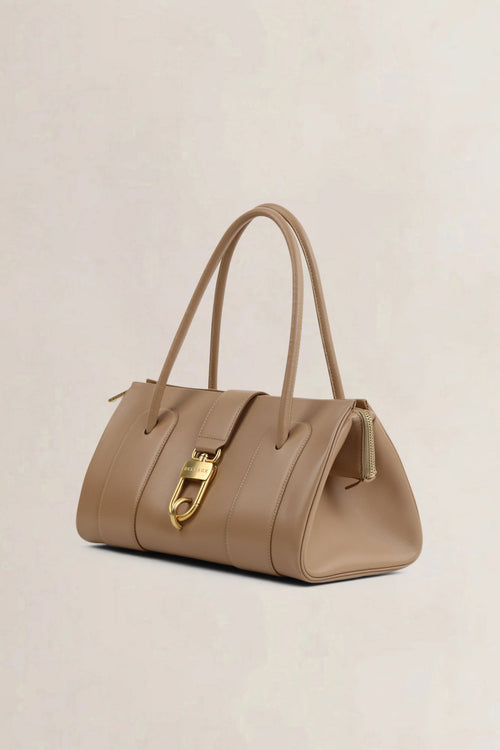 Delvaux Taupe Le Georges GM Shoulder Bag