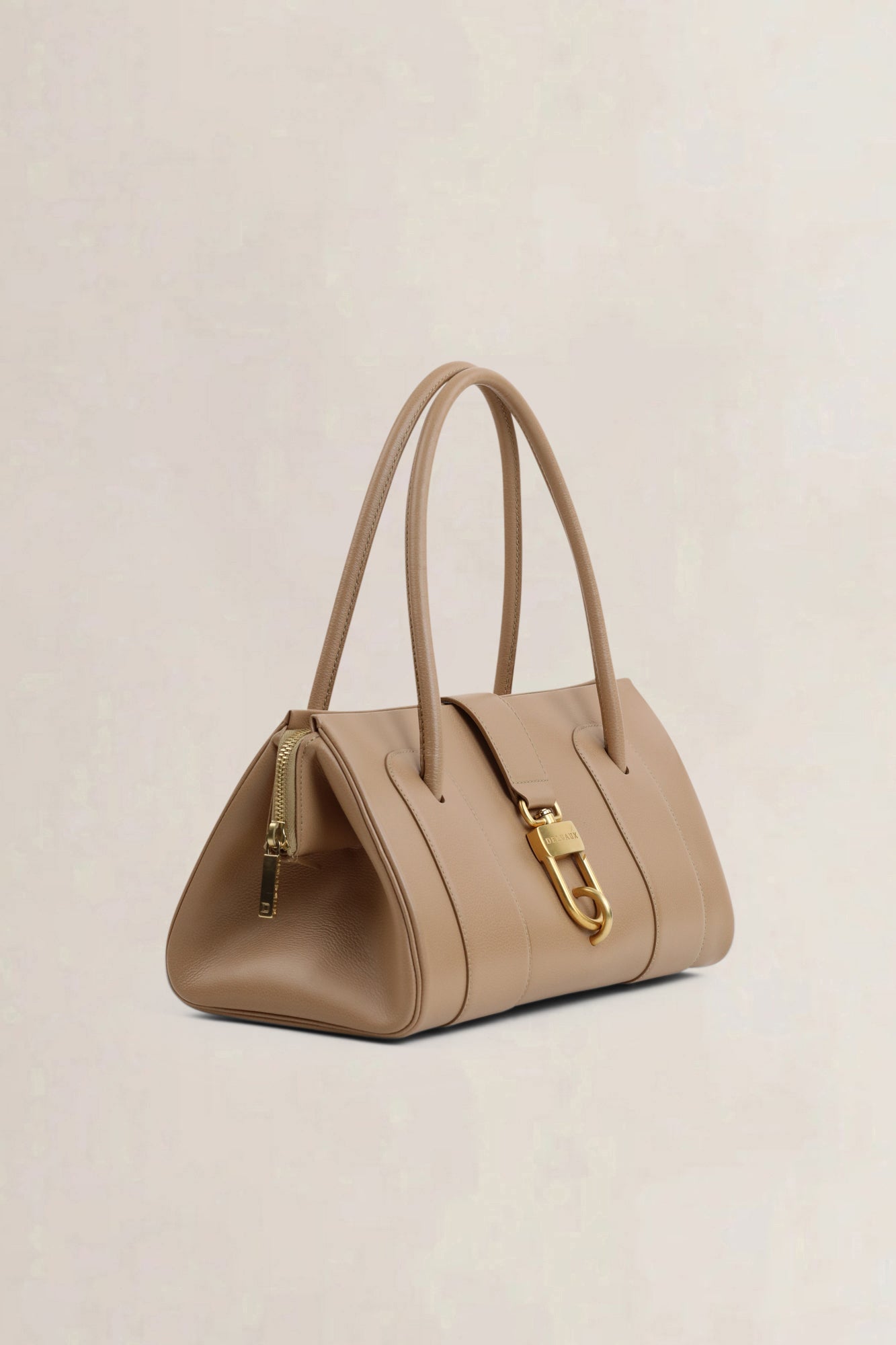 Delvaux Taupe Le Georges GM Shoulder Bag