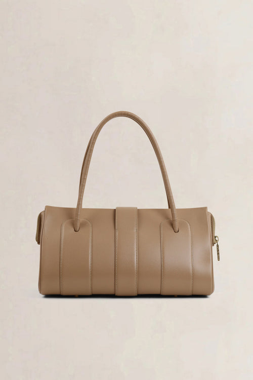 Delvaux Taupe Le Georges GM Shoulder Bag